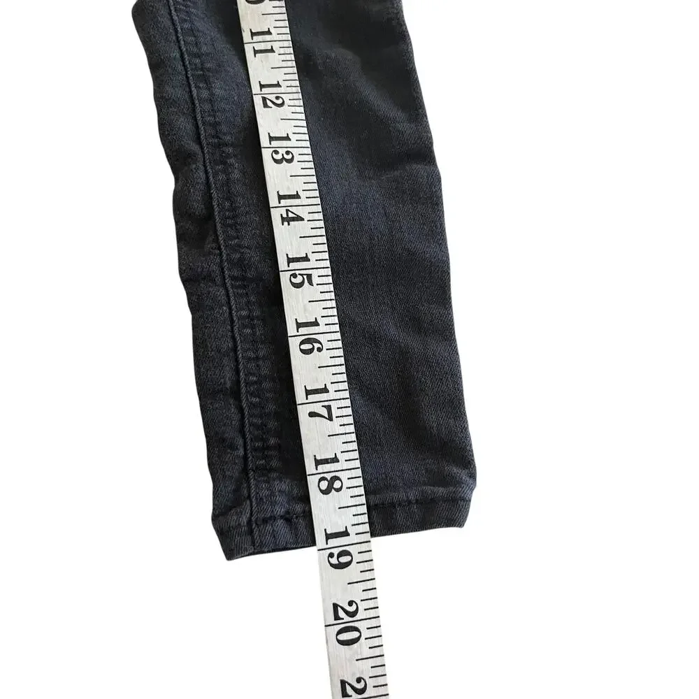 Zara boys black distressed denim streach jeans pants size 2-3